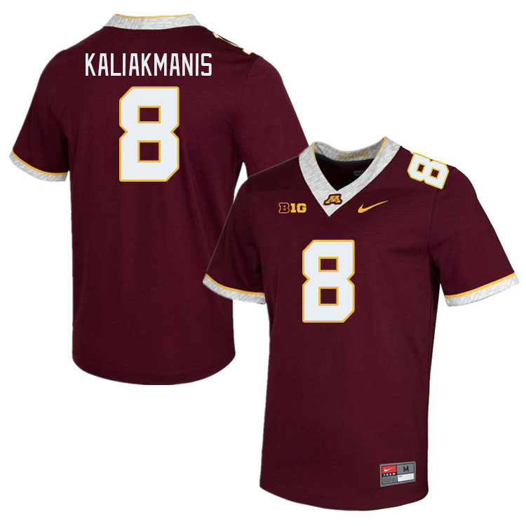 Men #8 Athan Kaliakmanis Minnesota Golden Gophers College Football Jerseys Stitched-Maroon - Click Image to Close